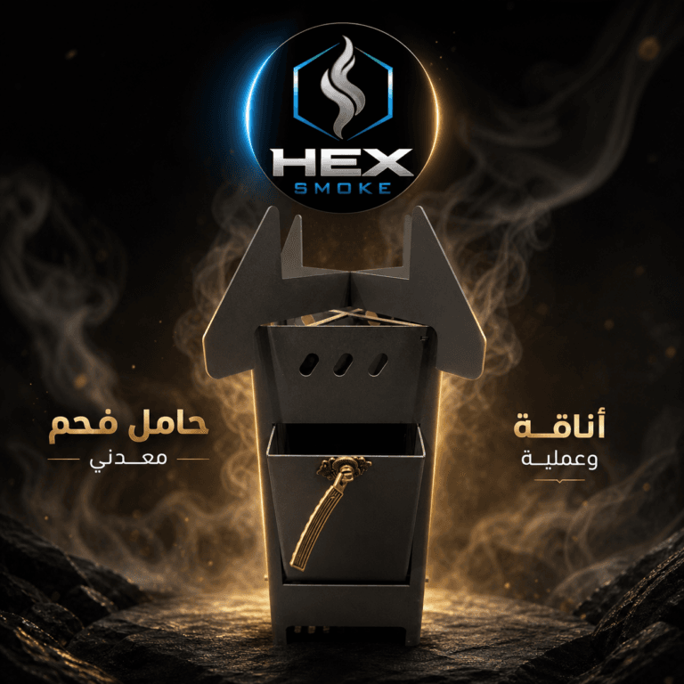 حامل فحم معدني أنيق وعملي
